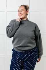 Hazel Blues® | Settle In Mock Neck Sweatshirt