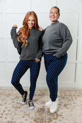 Hazel Blues® | Your New Favorite Joggers in White Polka Dot