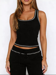 Hazel Blues® | Scoop Neck Tank Top and Drawstring Pants Set