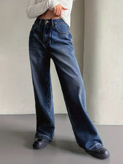 Hazel Blues® | Wide Leg Vintage Wash Jeans
