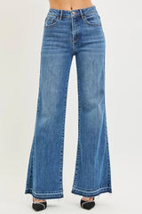 Hazel Blues® | RISEN High Rise Wide Leg Jeans With Released Hem