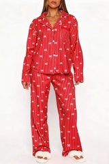 Hazel Blues® | Bow Print Top and Wide Leg Pants Lounge Set