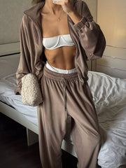 Hazel Blues® | Zip Up Long Sleeve Outerwear and Pants Set