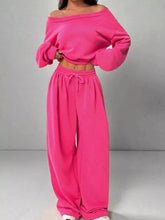Hazel Blues® | Boat Neck Long Sleeve Top and Pants Set