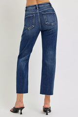 Hazel Blues® | RISEN High Rise Slim Barrel Jeans