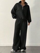 Hazel Blues® | Half-Zip Long Sleeve Sweatshirt and Pants Set