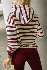 Hazel Blues® | Striped Long Sleeve Hoodie & Leggings Set