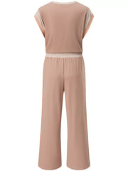 Hazel Blues® | Color Block Detail Casual Two-piece Set