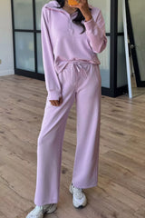 Hazel Blues® | Half Sleeve Kangaroo Pocket Hoodie and Pants Set