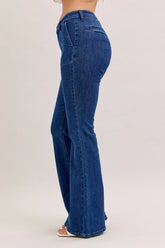 Hazel Blues® | Judy Blue High Waist Flare Jeans with Front Patch Pockets