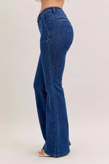 Hazel Blues® | Judy Blue High Waist Flare Jeans with Front Patch Pockets