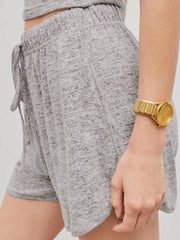 Hazel Blues® | Quarter Button Sleeveless Top and Drawstring Shorts Lounge Set