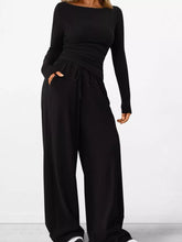 Hazel Blues® | Long Sleeve Top and Wide Leg Pants Set