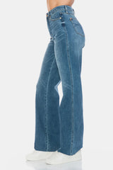 Hazel Blues® | Judy Blue Tummy Control Cut Raw Hem Straight Jeans