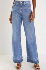 Hazel Blues® | Wide Leg High Waist Jeans
