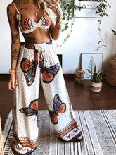 Hazel Blues® | Boho Butterfly Print Top and Pants Set