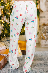 Hazel Blues® | Printed Collared Neck Long Sleeve Top and Pants Lounge Set