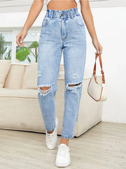 Hazel Blues® | Distressed High Waist Jeans