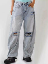 Hazel Blues® | Distressed Wide Leg Jeans