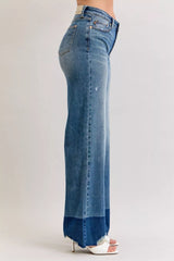 Hazel Blues® | Judy Blue Raw Hem High Waist Column Straight Jeans