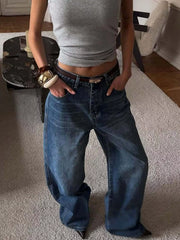 Hazel Blues® | Wide Leg Relaxed Fit Jeans