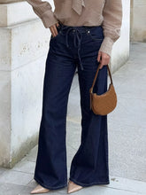 Hazel Blues® | Tied Loose Fit Flare Jeans