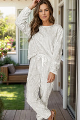 Hazel Blues® | Round Neck Long Sleeve Top and Pants Lounge Set