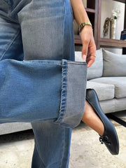 Hazel Blues® | Washed Wide Leg Jeans