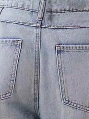 Hazel Blues® | Distressed Wide Leg Jeans