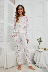 Hazel Blues® | Flamingo Long Sleeve Top and Pants Lounge Set