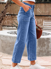 Hazel Blues® | High-Waisted Wide Leg Flare Jeans