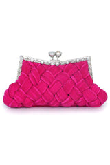 Glamourous Silk With Crystal/Rhinestone Glitter Adjustable Wallets & Accessories