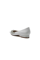 Glitter Pointed Toe Rhinestone Slip-on Low Heels