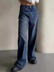 Hazel Blues® |  Wide Leg Vintage Wash Jeans