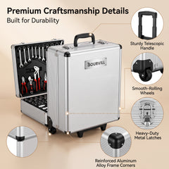 💥💥899-Piece Master Mechanic Tool Set with Mobile Rolling Storage Cabinet
