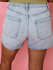 Hazel Blues® |  Wash High Rise Denim Shorts