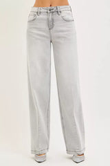 Hazel Blues® |  RISEN Slouchy Baggy Jeans with Contrast Stitching