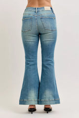 Hazel Blues® |  Judy Blue High Waist Vintage Wash Flare Jeans