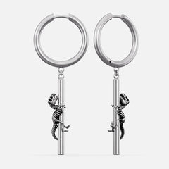 ANCIENT DRAGON FOSSIL EARRINGS
