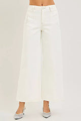 Hazel Blues® |  RISEN High Rise Ankle Wide Pants