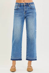 Hazel Blues® | RISEN Slouchy Cropped Boyfriend Jeans