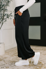 Hazel Blues® |  City Ease Wide Leg Bottoms in Black