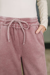 Hazel Blues® |  Nights Like This High Waist Palazzo Sweats in Light Rose