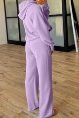 Hazel Blues® |  Half Sleeve Kangaroo Pocket Hoodie and Pants Set