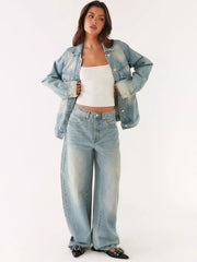 Hazel Blues® |  Button Up Denim Jacket and Jeans Set