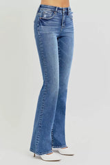 Hazel Blues® | RISEN Tummy Control High Rise Straight Jeans