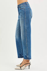 Hazel Blues® |  RISEN Slouchy Cropped Barrel Jeans
