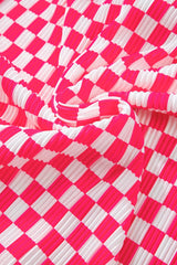 Hazel Blues® |  Checkered Button Up Top and Pants Lounge Set