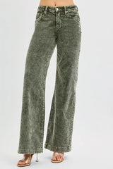 Hazel Blues® | RISEN High Rise Wide Leg Corduroy Jeans