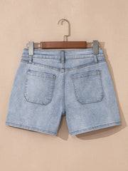 Hazel Blues® |  Wash High Rise Denim Shorts